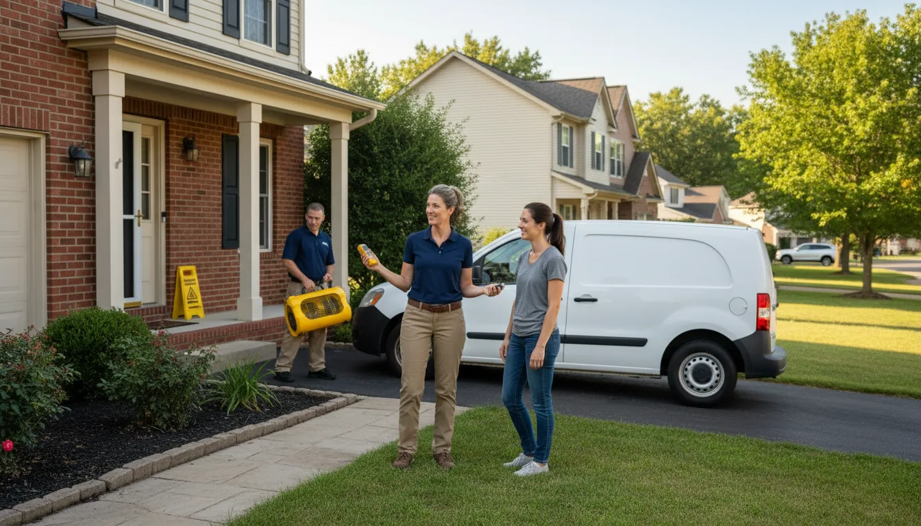 Water restoration image for Dehumidification And Cleanup Services in Glidden, TX